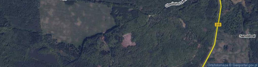 Zdjęcie satelitarne Chocimino Leśne ul.